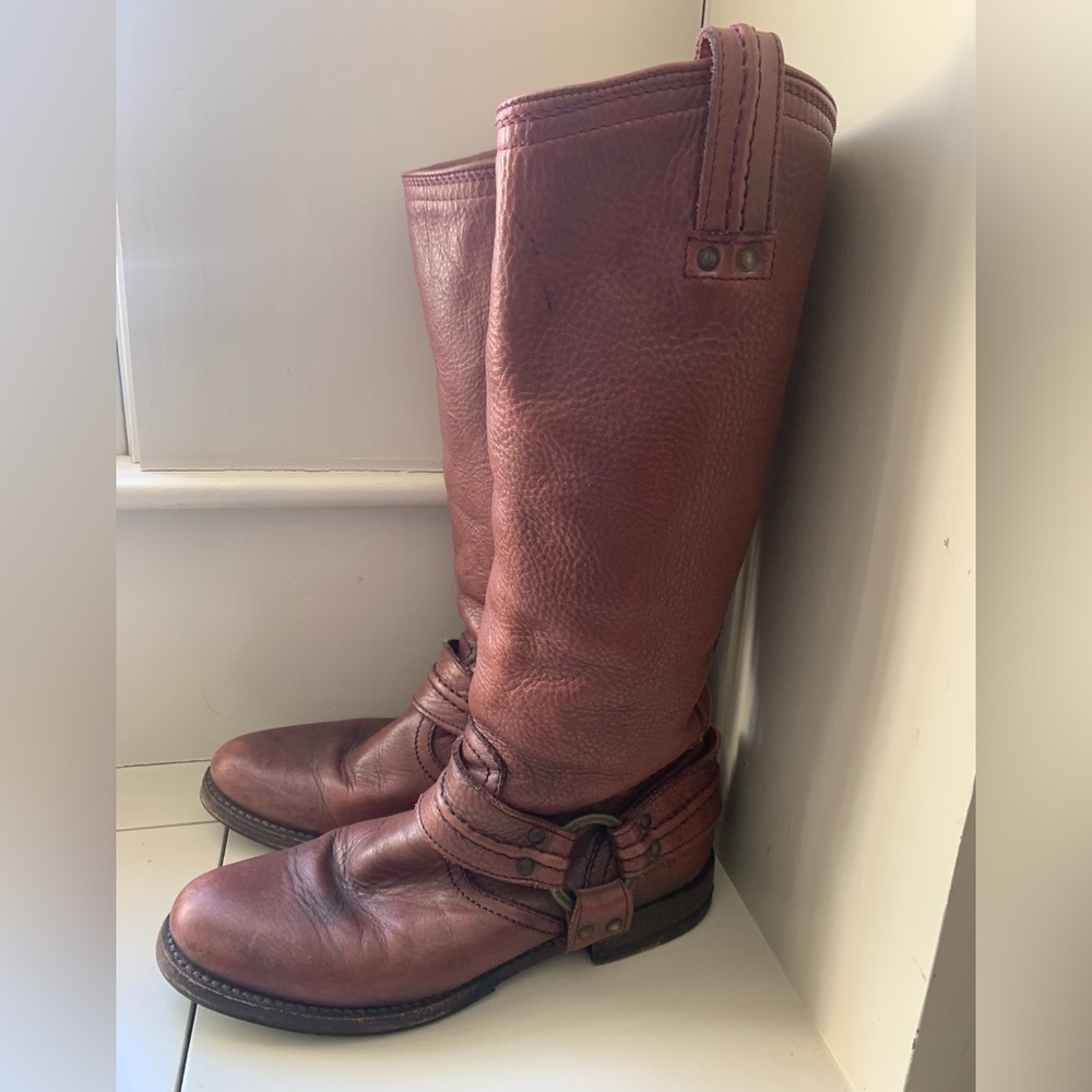 Frye Womens Pull-on Harness Boots, Size 6